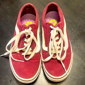 Maroon vans